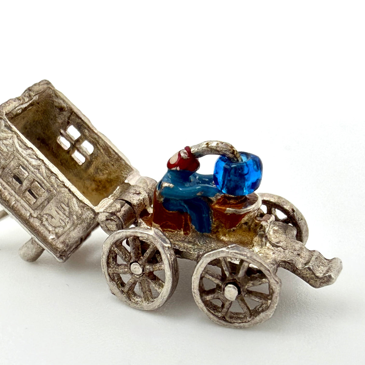 Vintage Sterling Silver Travellers Caravan Charm