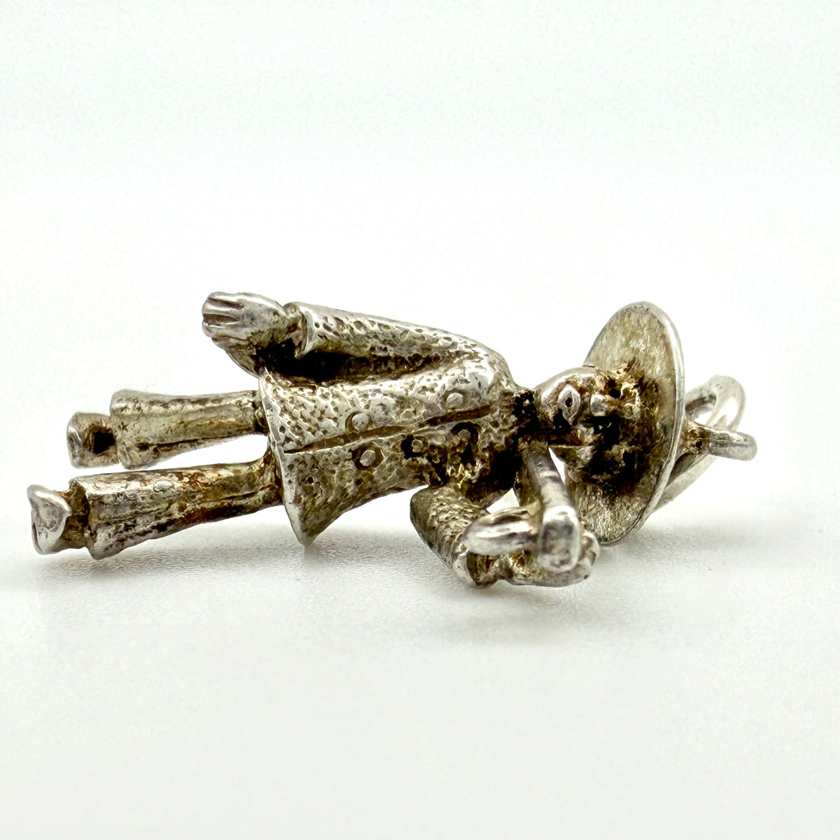 Vintage 925 Sterling Silver Oriental Water Carrier Man Charm - Pats Silver