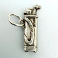 Vintage 925 Sterling Silver Golf Bag Clubs Set Charm