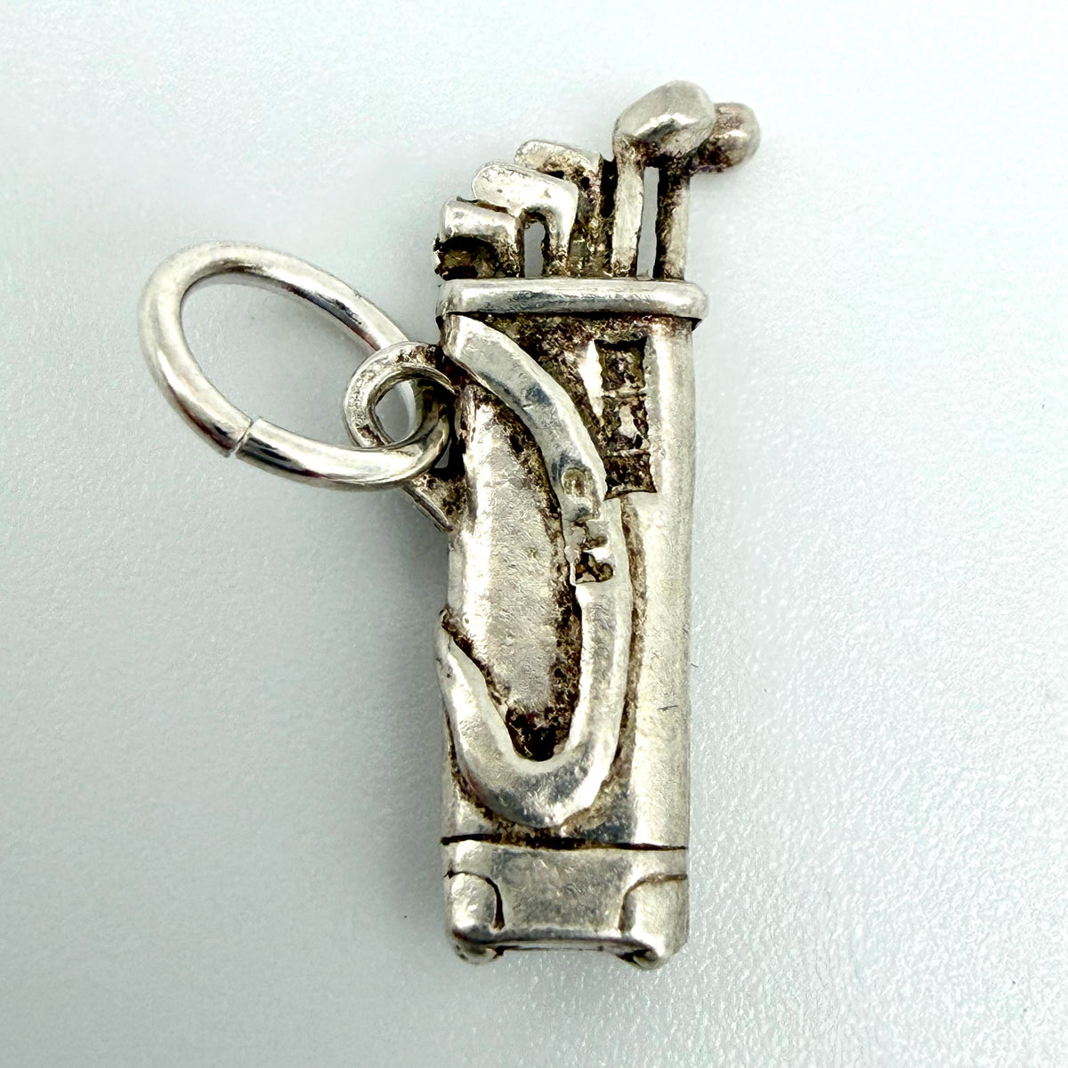 Vintage 925 Sterling Silver Golf Bag Clubs Set Charm