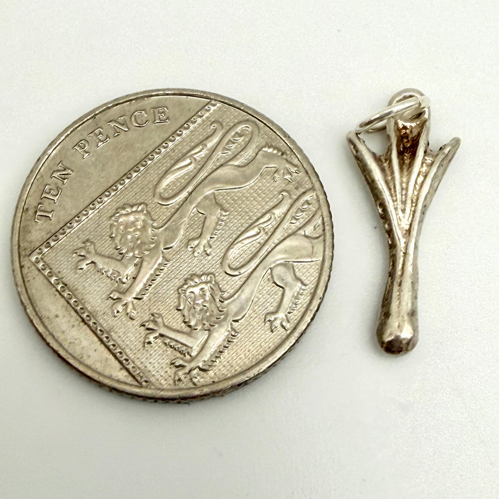 Vintage Sterling Silver Welsh Leek Charm