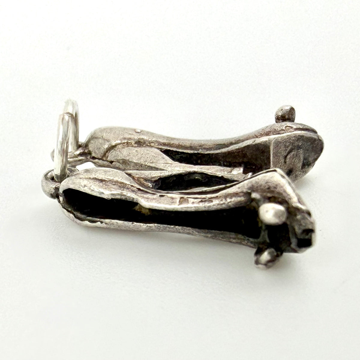 Vintage 925 Sterling Silver Pair of High Heel Stiletto Shoes Charm