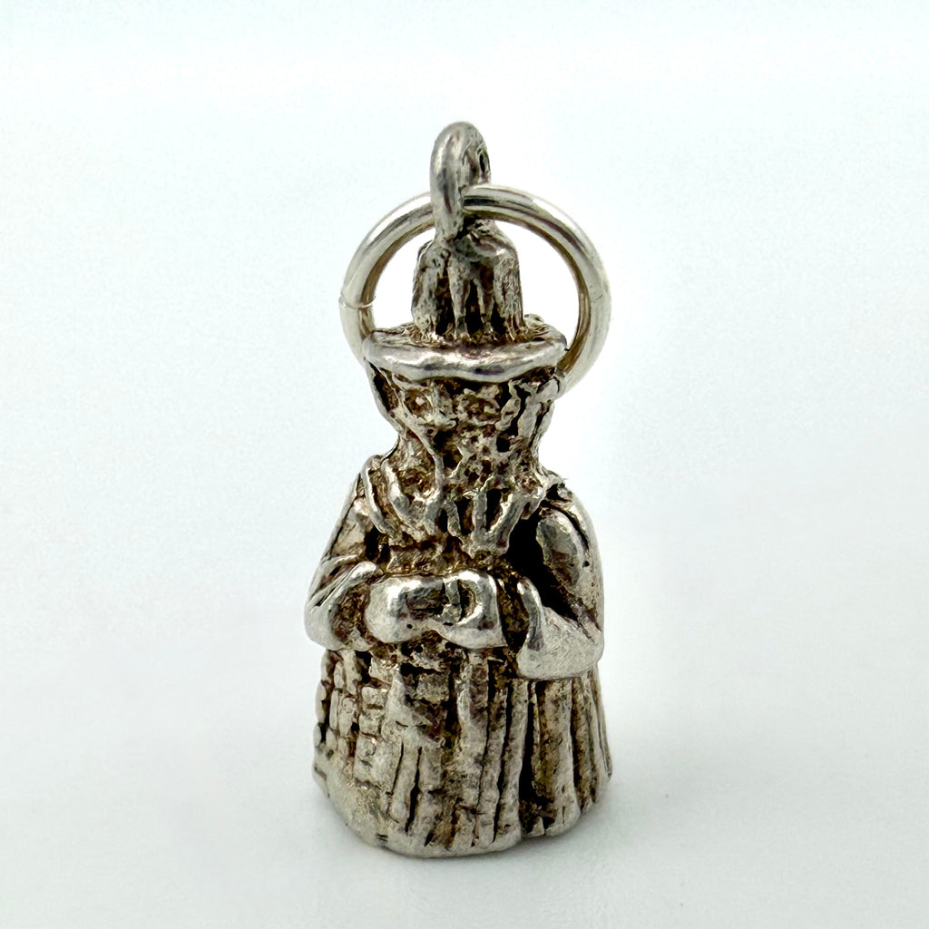 Vintage Sterling Silver Welsh Lady Charm