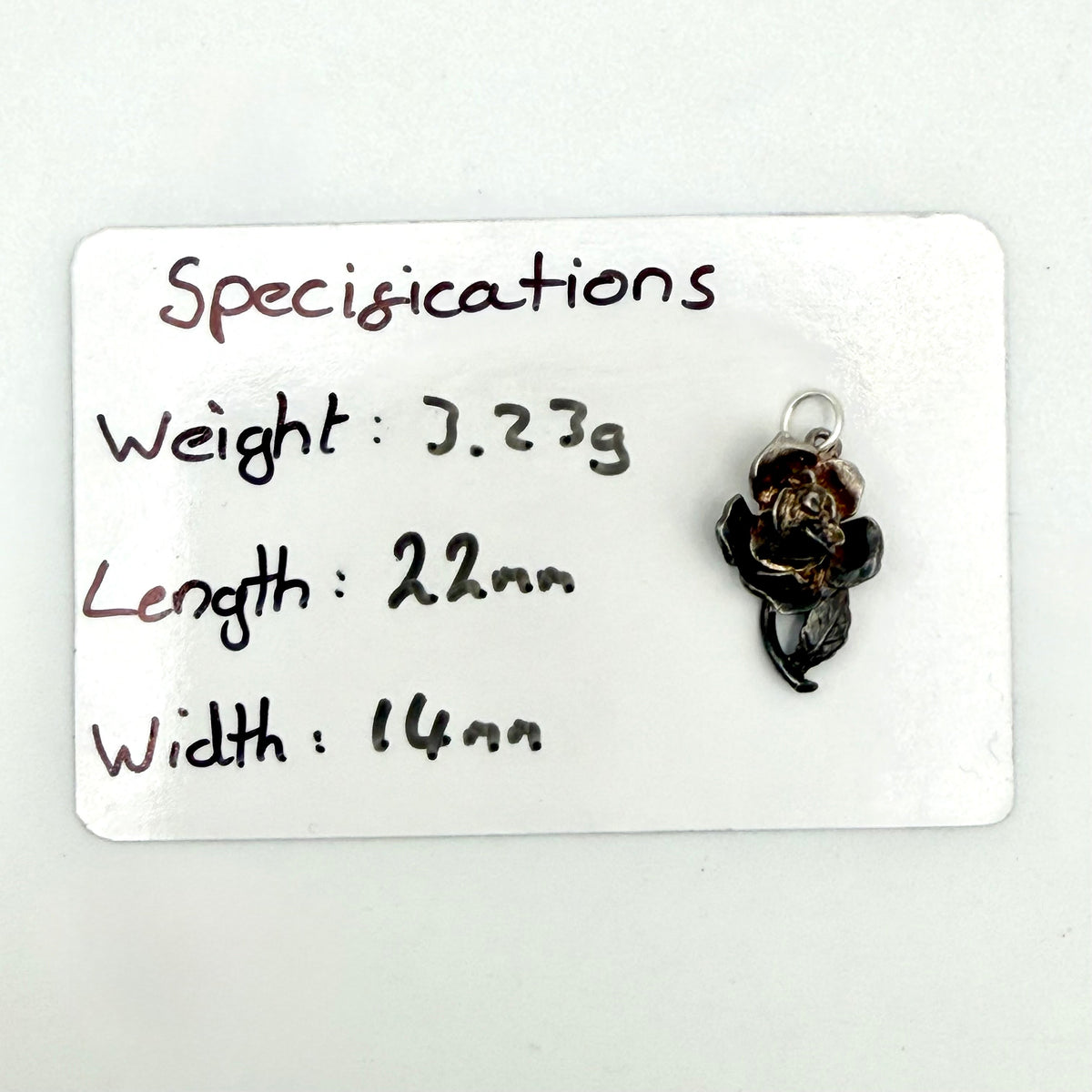 Vintage Sterling Silver articulated rose charm