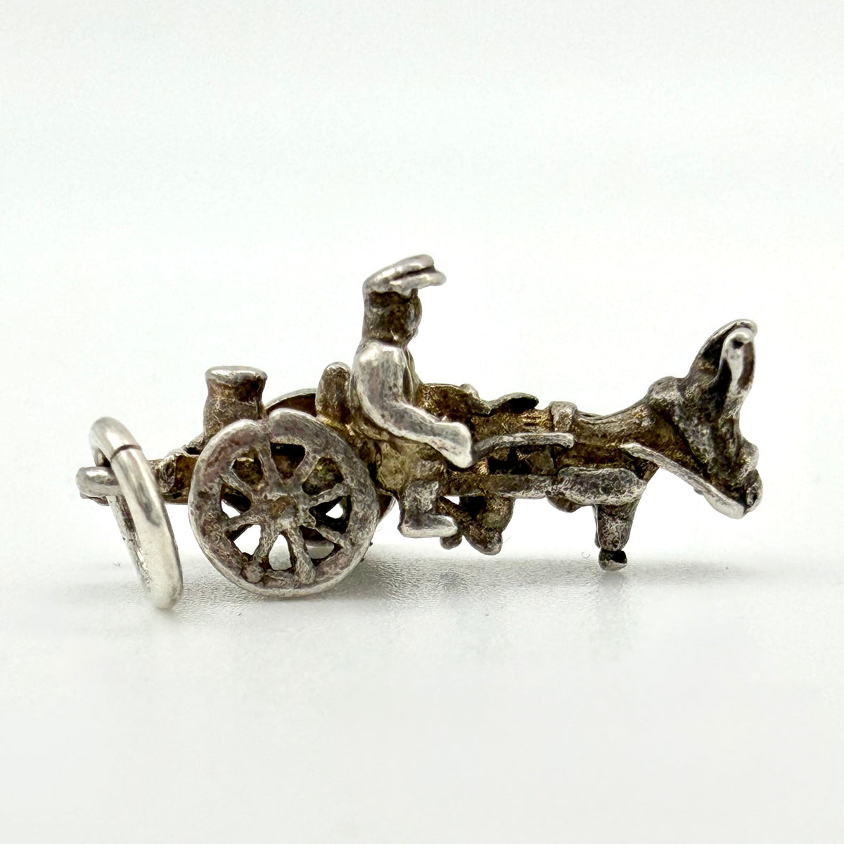 Vintage 925 Sterling Silver Horse and Cart Charm - Pats Silver