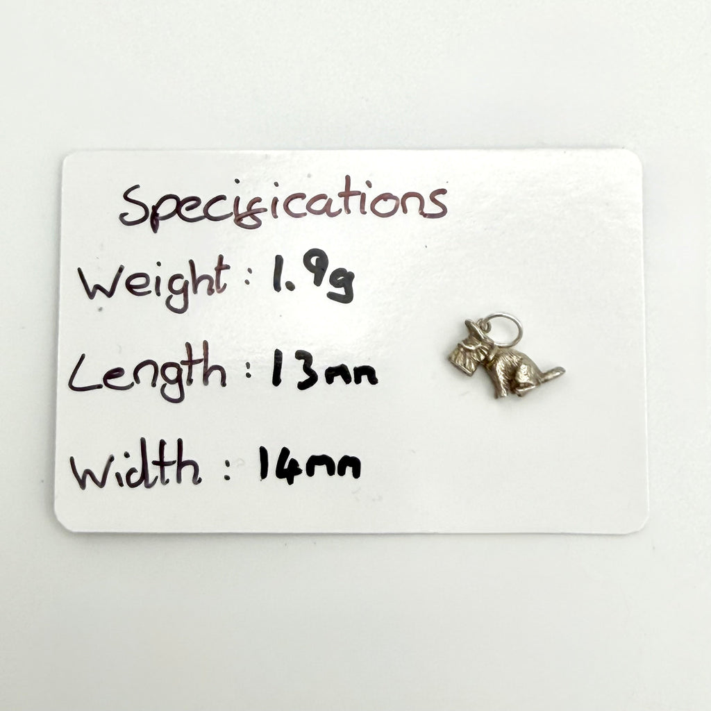 Vintage Sterling Silver Scottish Terrier Scottie Dog Charm