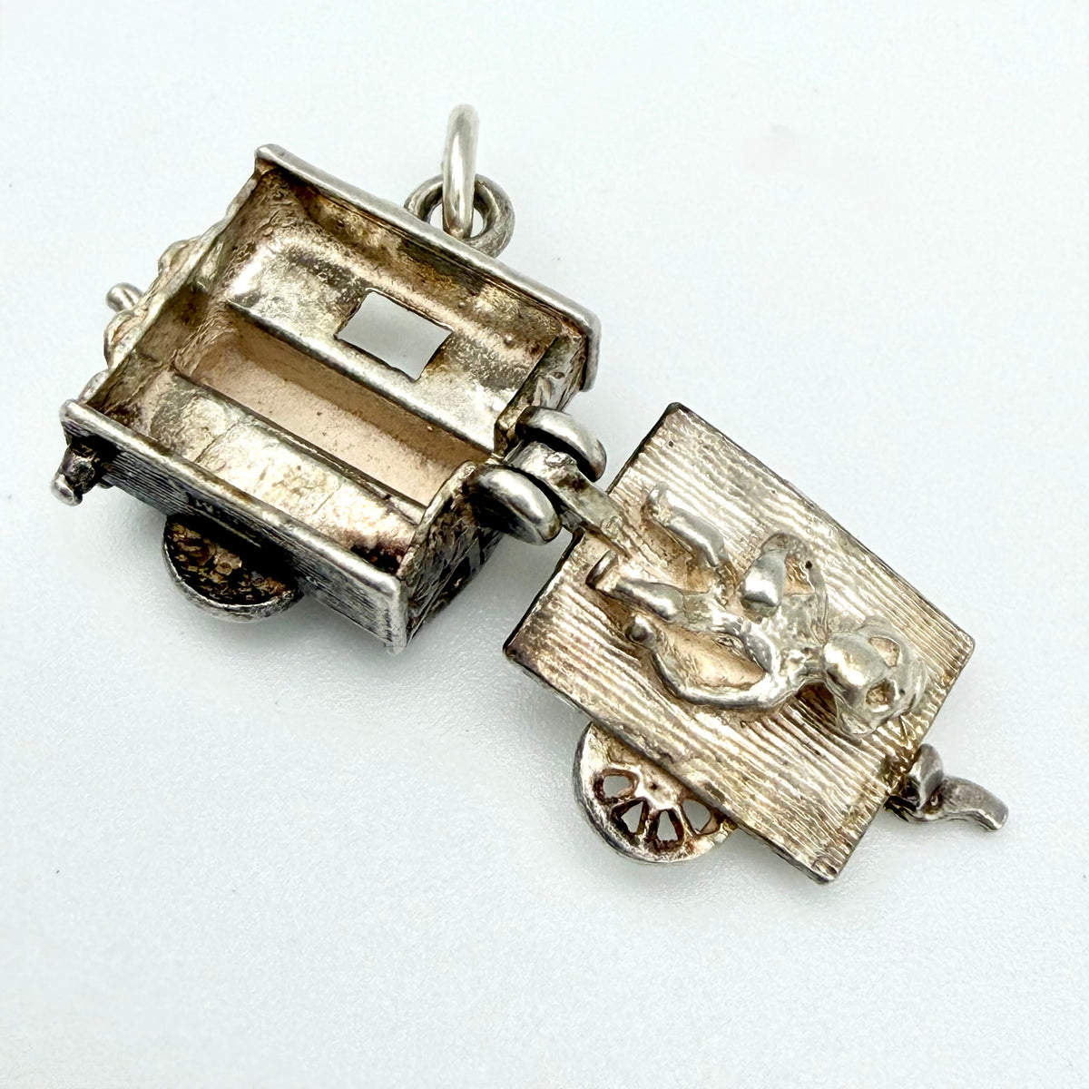 Vintage 925 Sterling Silver Organ Grinder Charm - Pats Silver