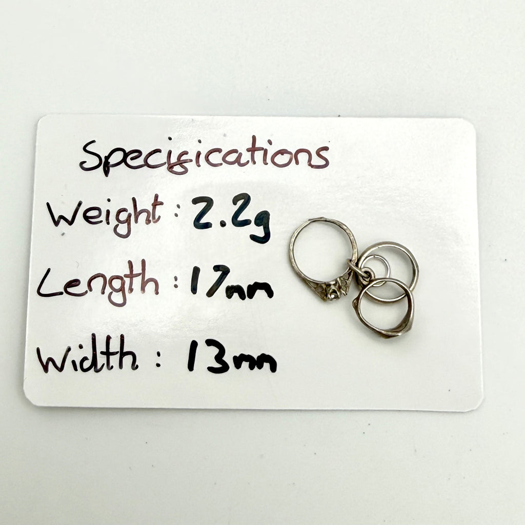 Vintage Sterling Silver Wedding Engagement Rings Charm