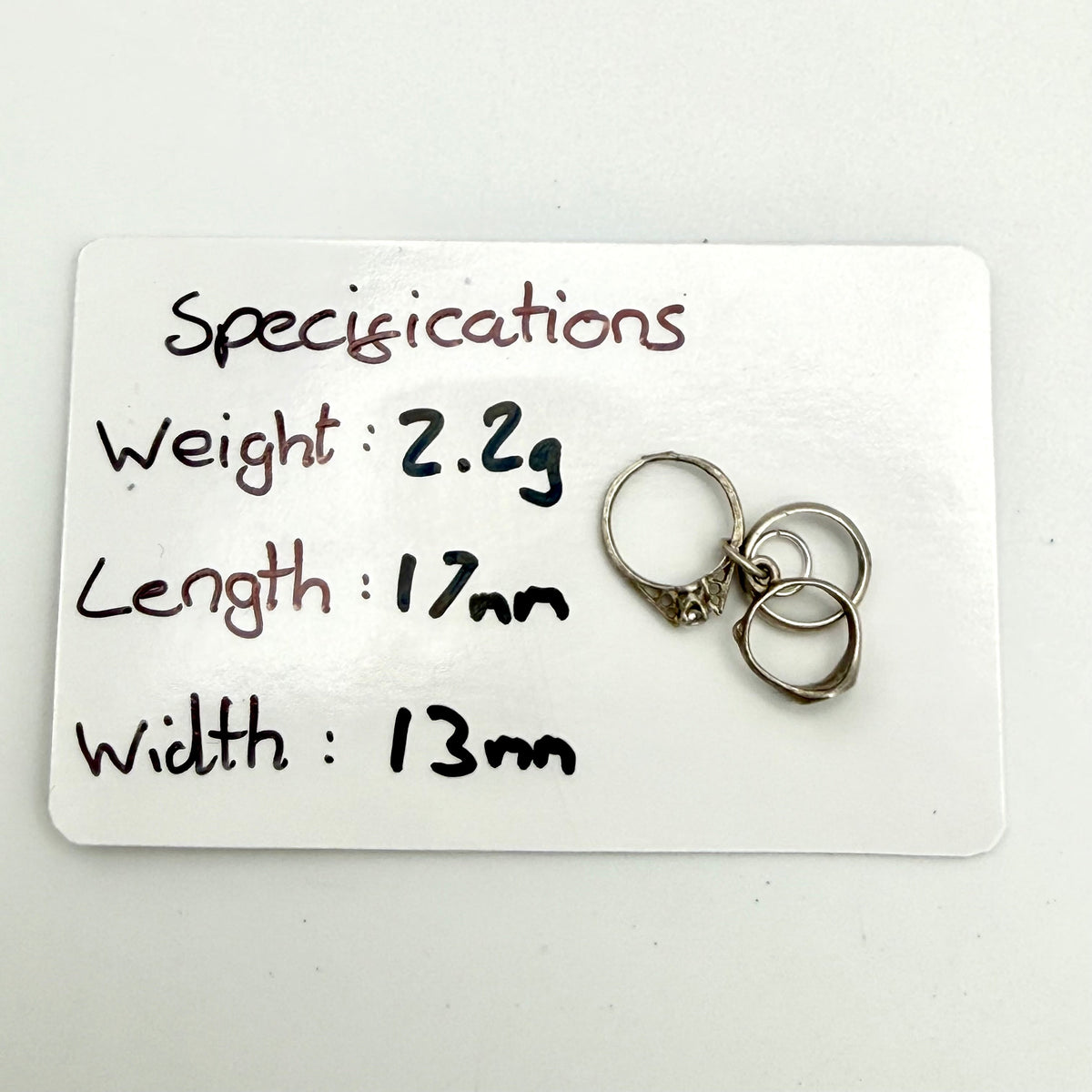 Vintage Sterling Silver Wedding Engagement Rings Charm