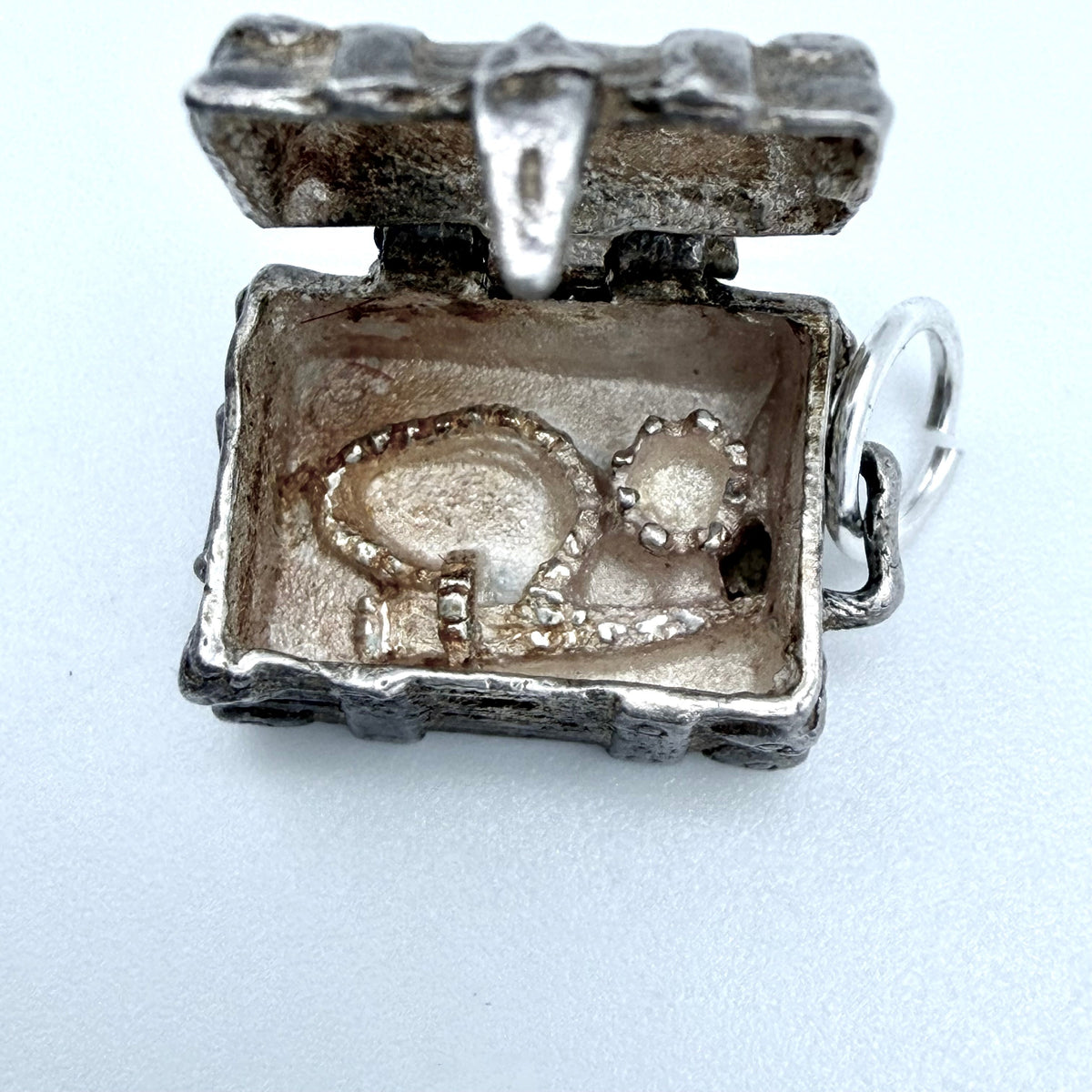 Vintage Sterling Silver Treasure Chest Charm