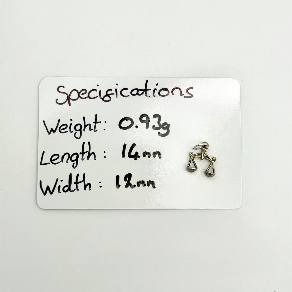Vintage 925 Sterling Silver Libra Scales Charm