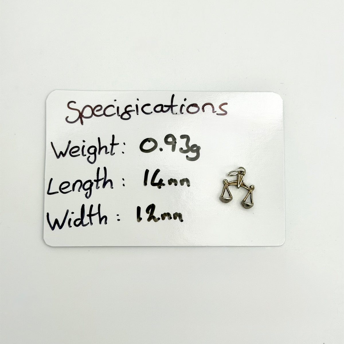 Vintage 925 Sterling Silver Libra Scales Charm