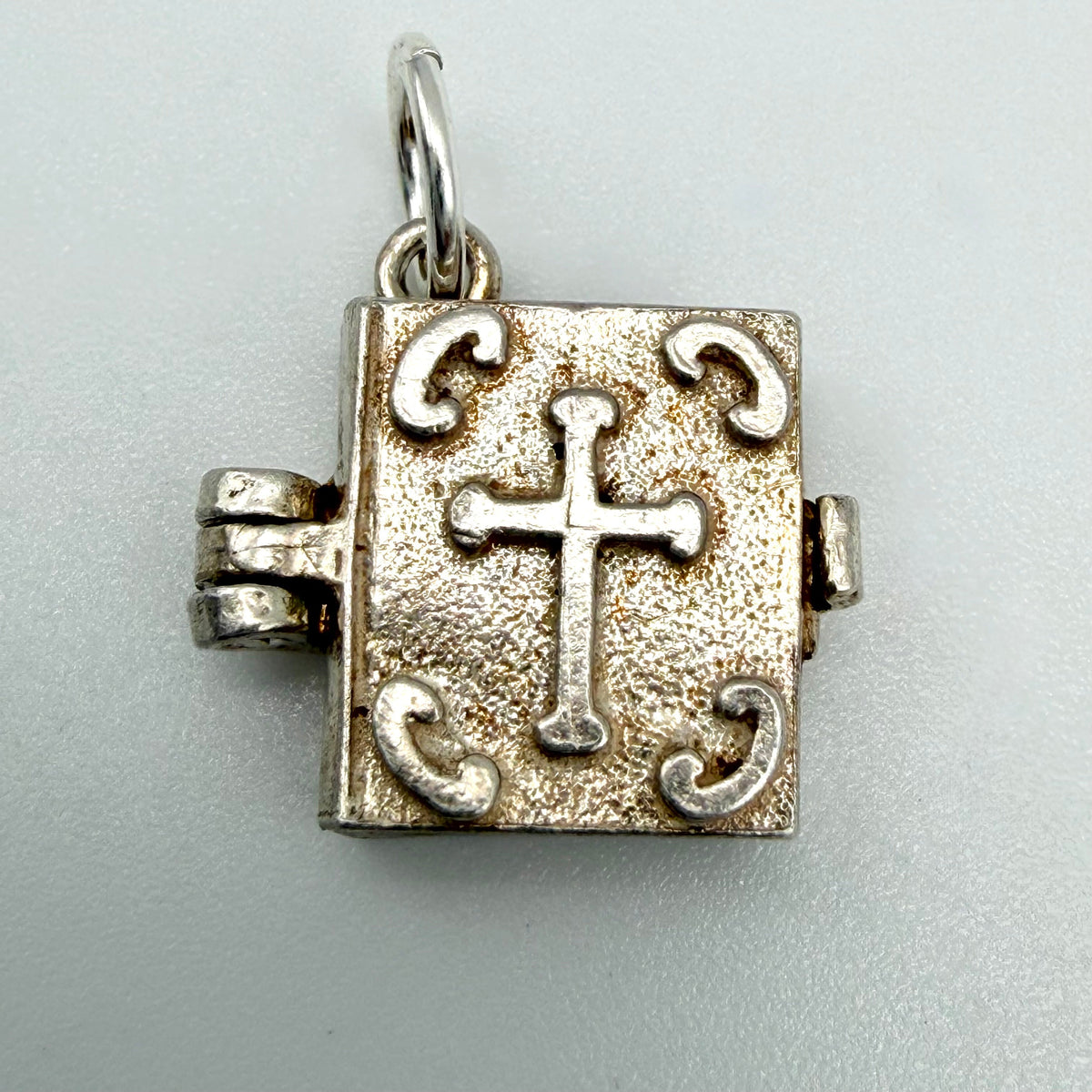 Vintage 925 Sterling Silver Bible Charm