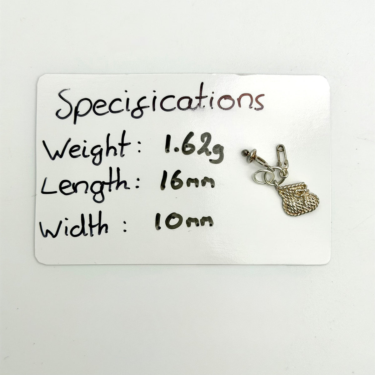 Vintage 925 Sterling Silver Baby Dummy Bootie Safety Pin Charm