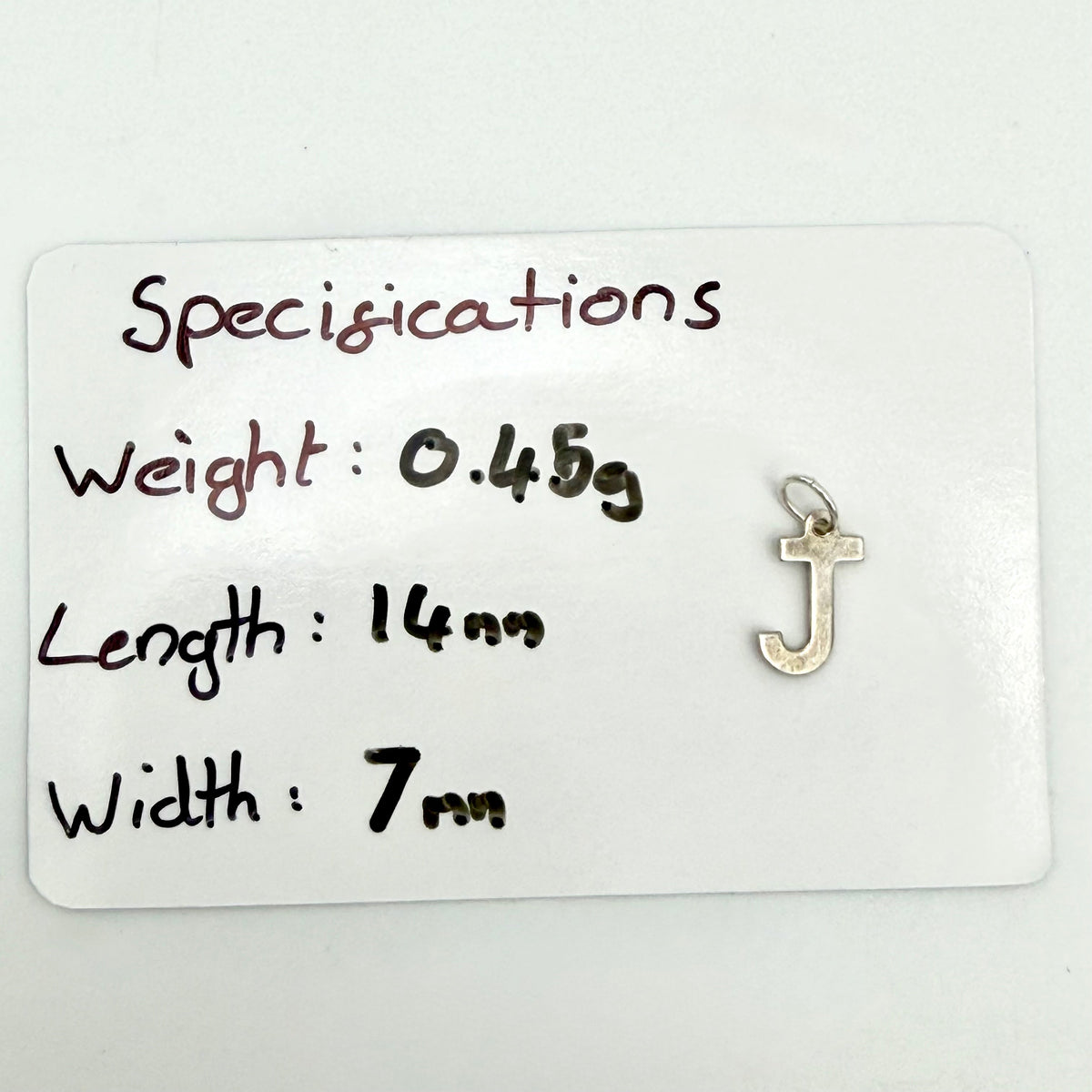 Vintage Sterling Silver Letter J Charm
