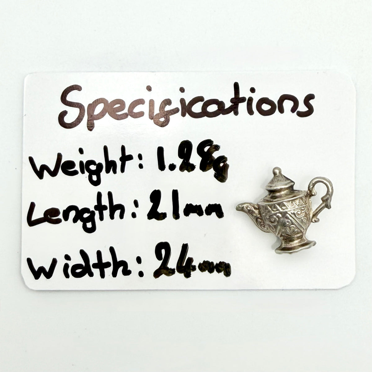 Vintage 925 Sterling Silver Teapot Charm - Pats Silver