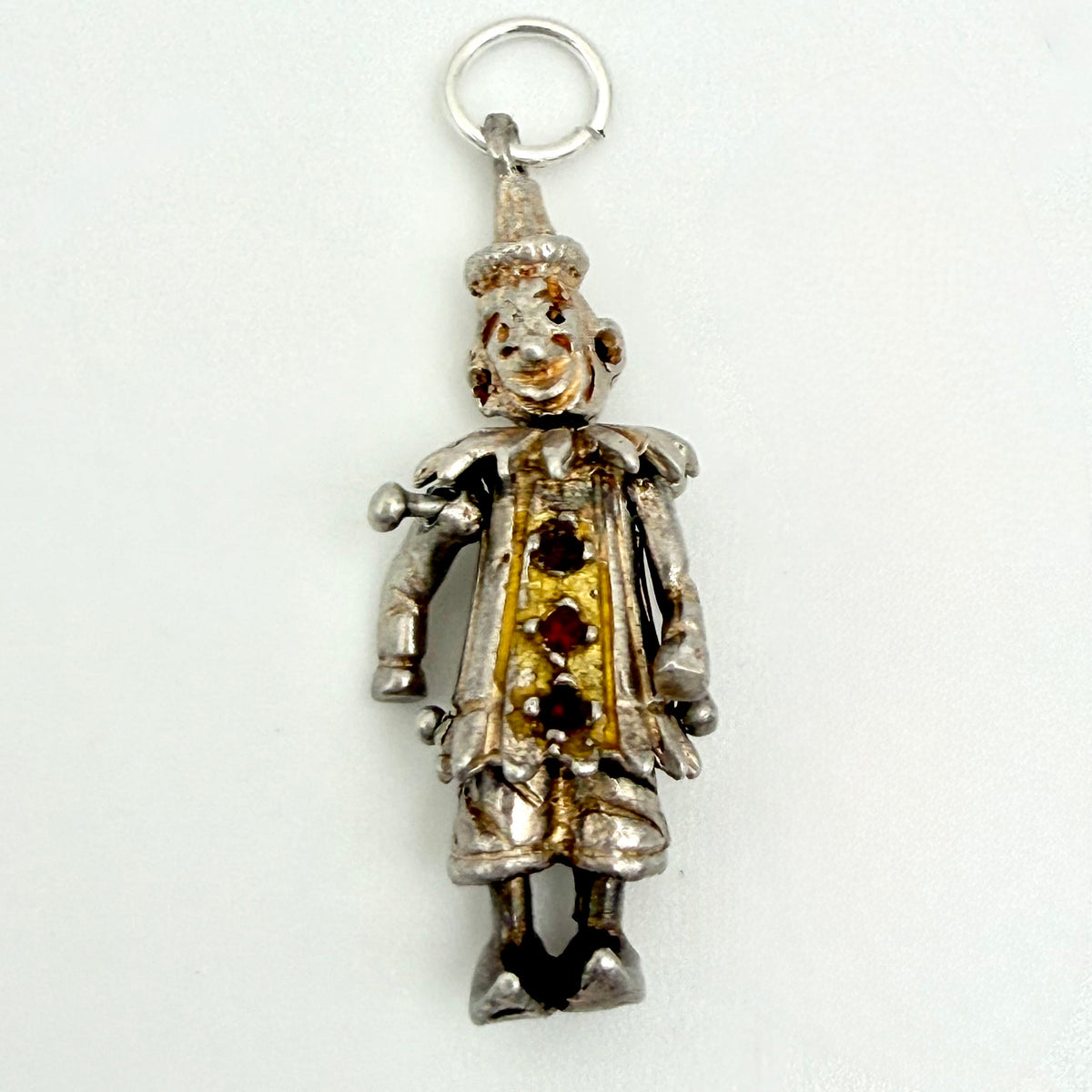 Vintage Sterling Silver clown Charm