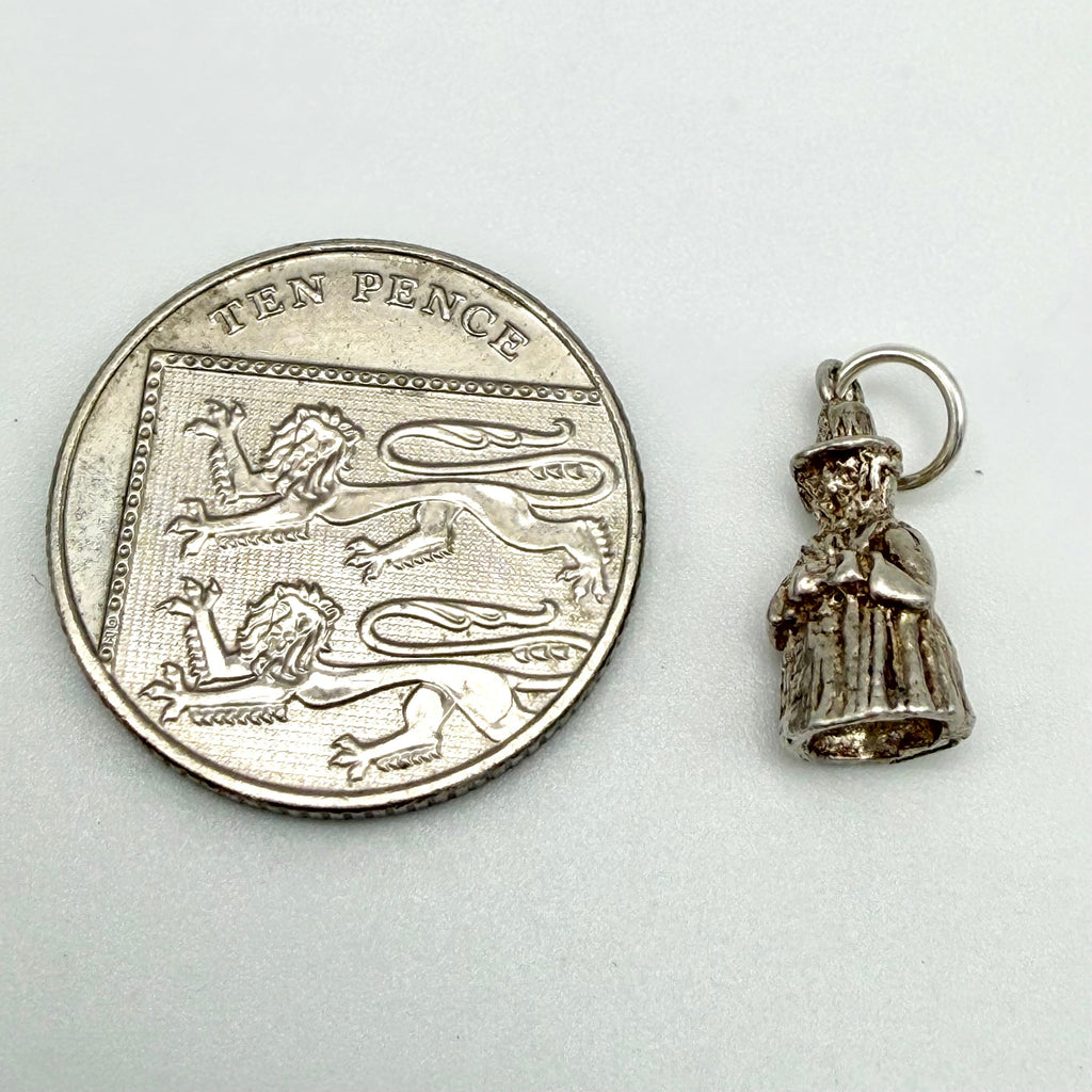 Vintage Sterling Silver Welsh Lady Charm