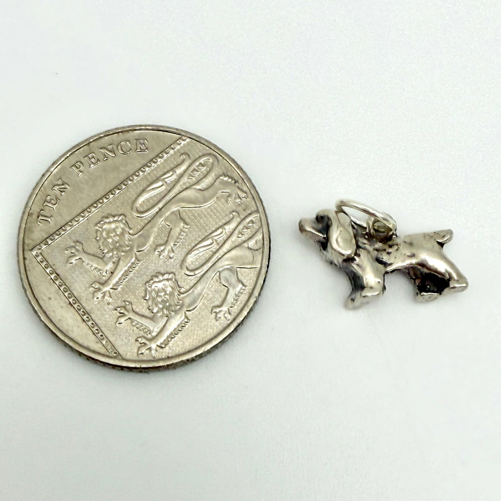 Vintage Sterling Silver Spaniel Dog Charm