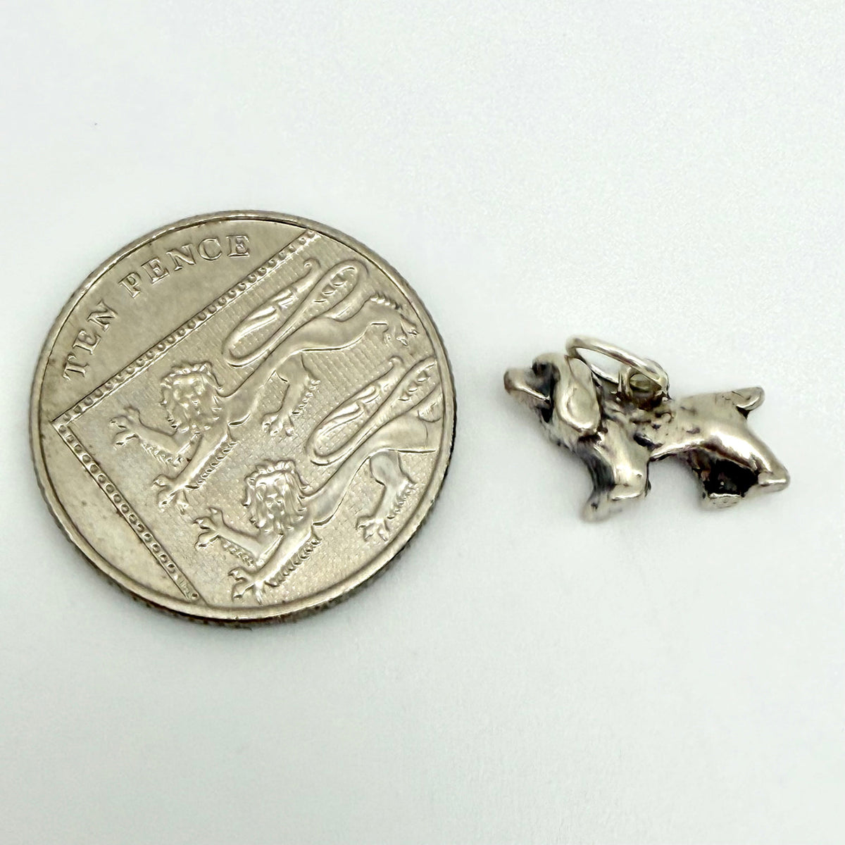 Vintage Sterling Silver Spaniel Dog Charm