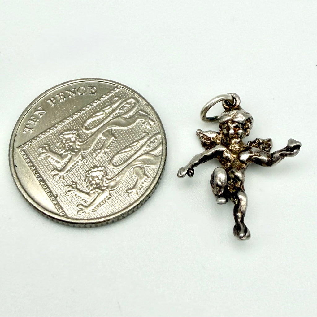Vintage 925 Sterling Silver Cherub Charm - Pats Silver
