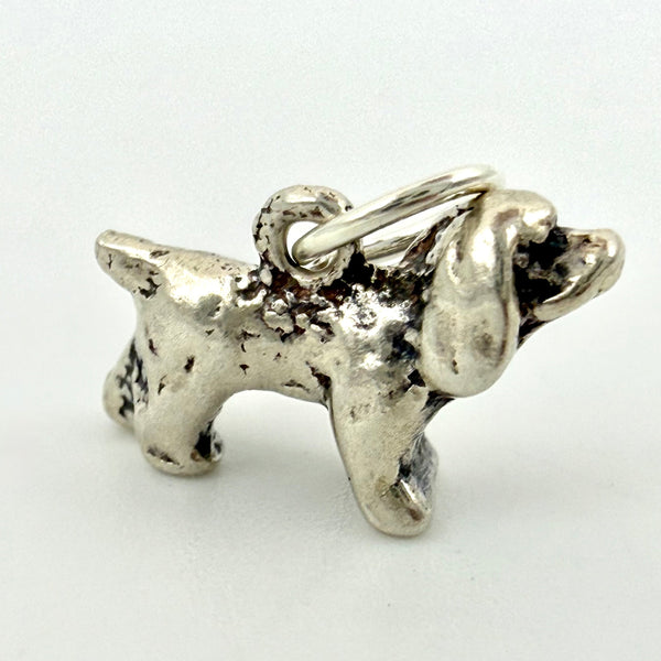 Vintage Sterling Silver Spaniel Dog Charm