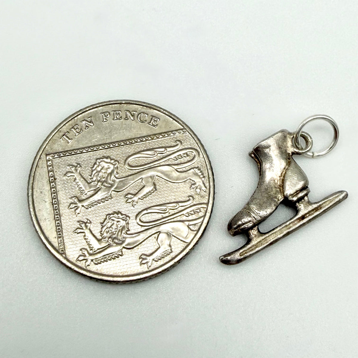 Vintage 925 Sterling Silver Ice Skate Charm