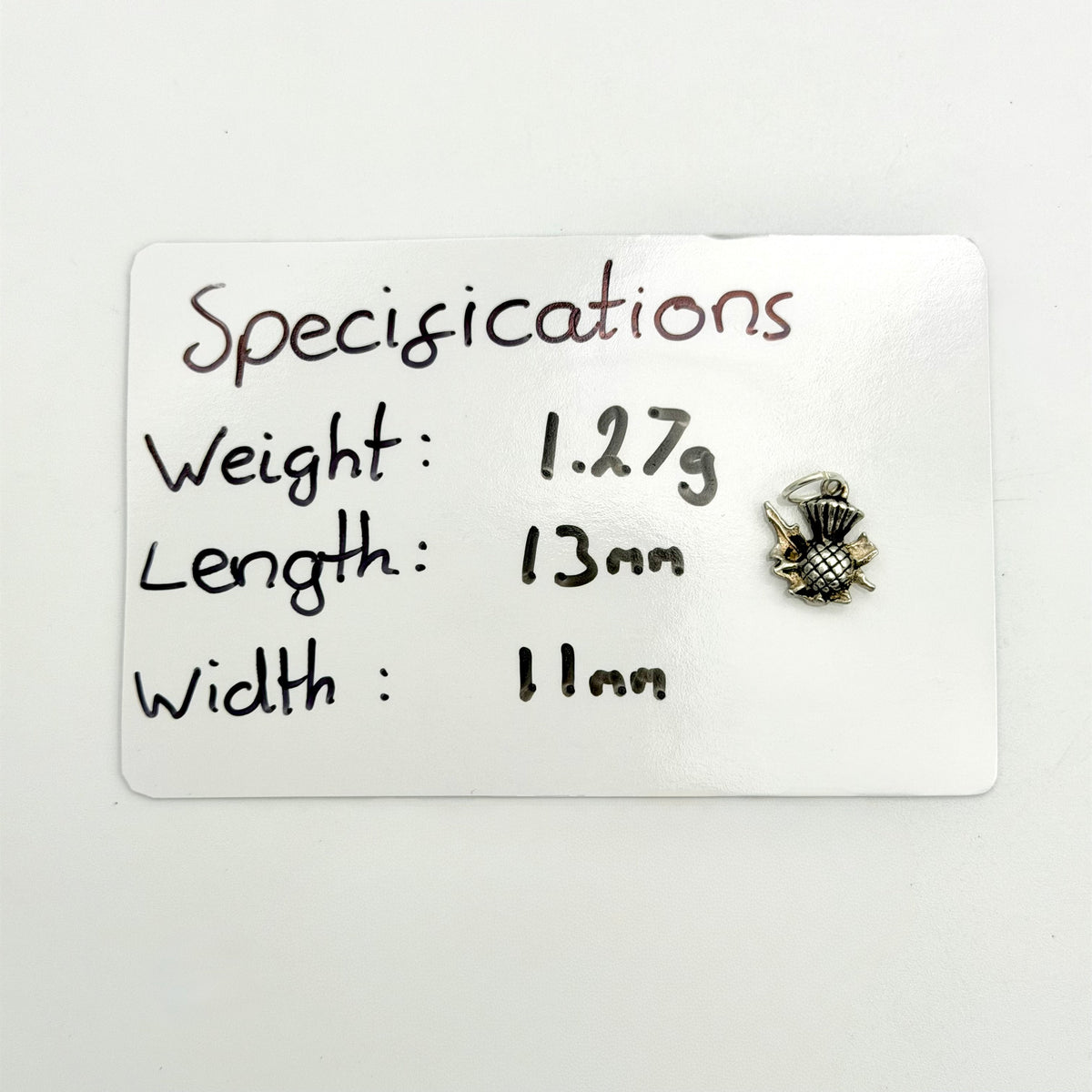 Vintage 925 Sterling Silver Scottish Thistle Charm