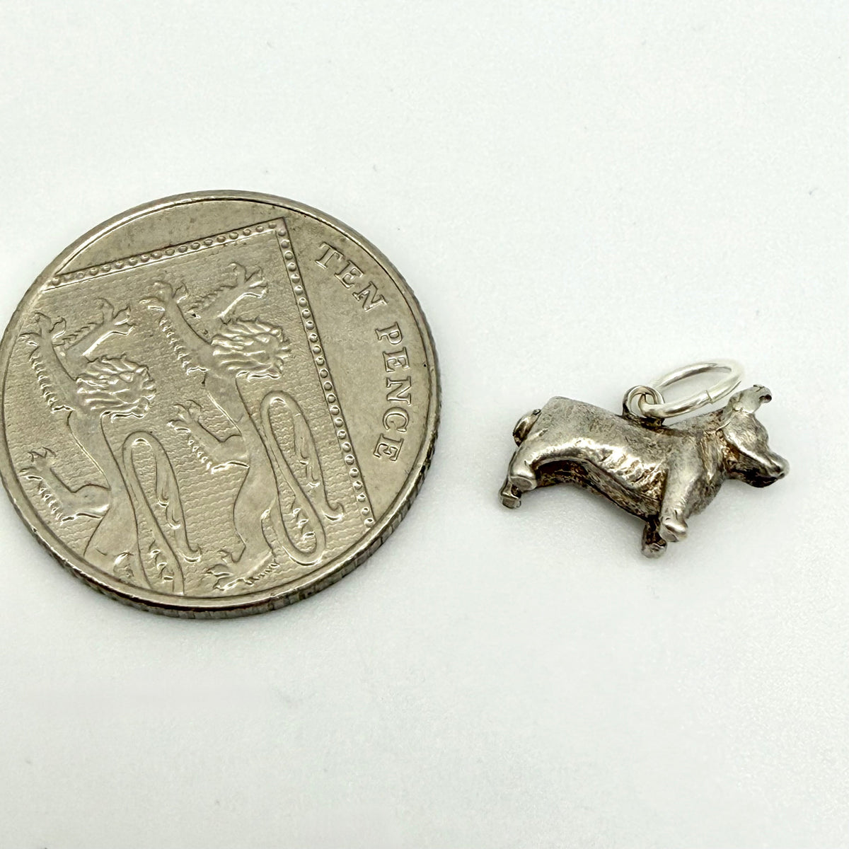 Vintage Sterling Silver Corgi Dog Charm