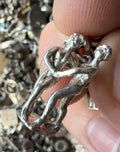 Vintage Silver dancing couple charm Charm