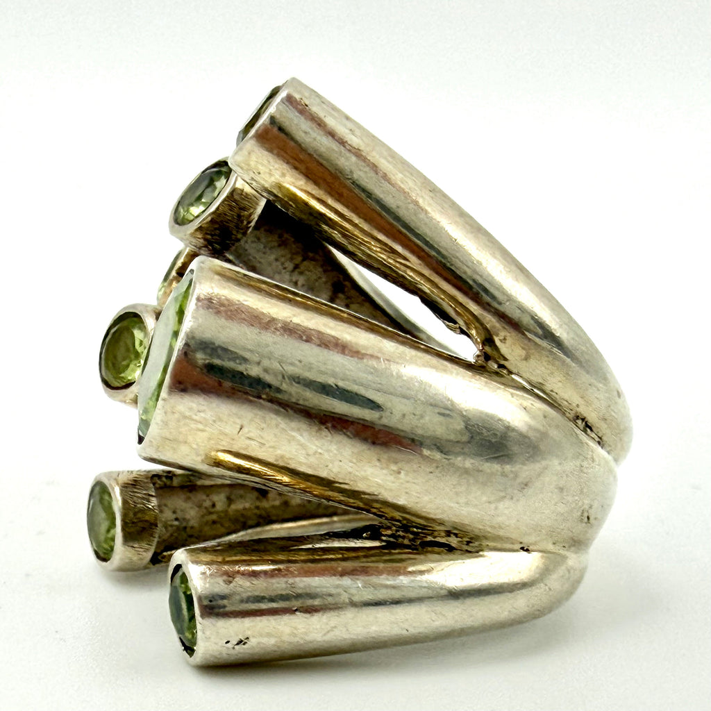 Vintage Sterling Silver Peridot Ring