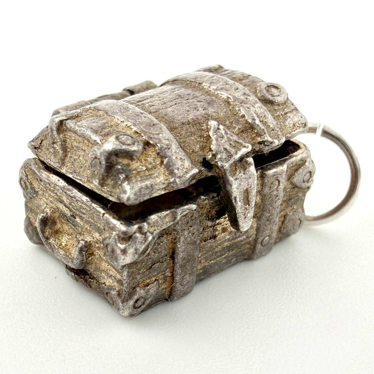 Vintage Sterling Silver Treasure Chest Charm