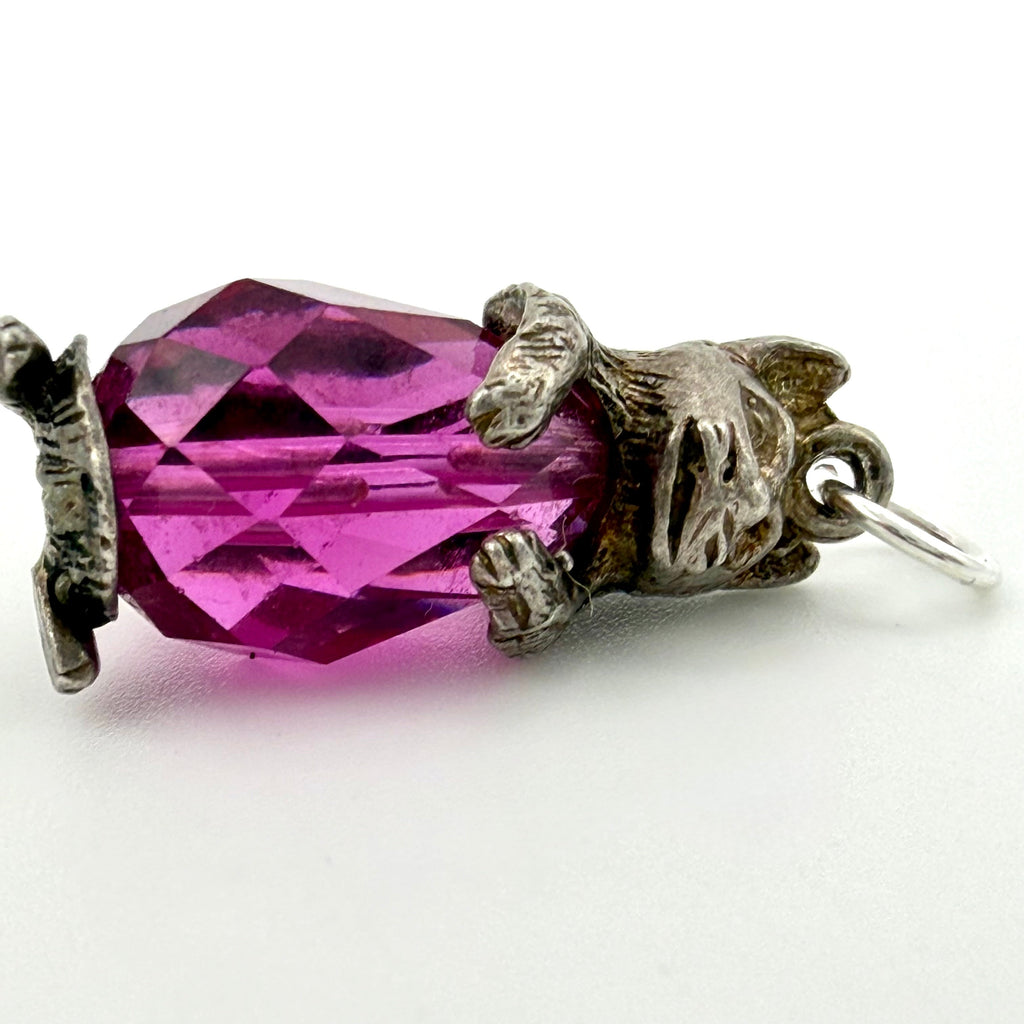 Vintage Sterling Silver Cat Charm