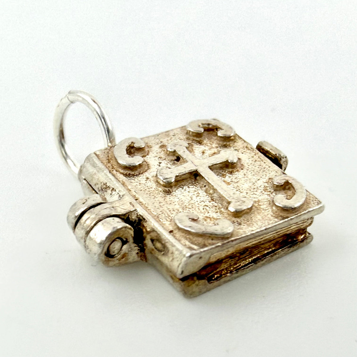 Vintage 925 Sterling Silver Bible Charm