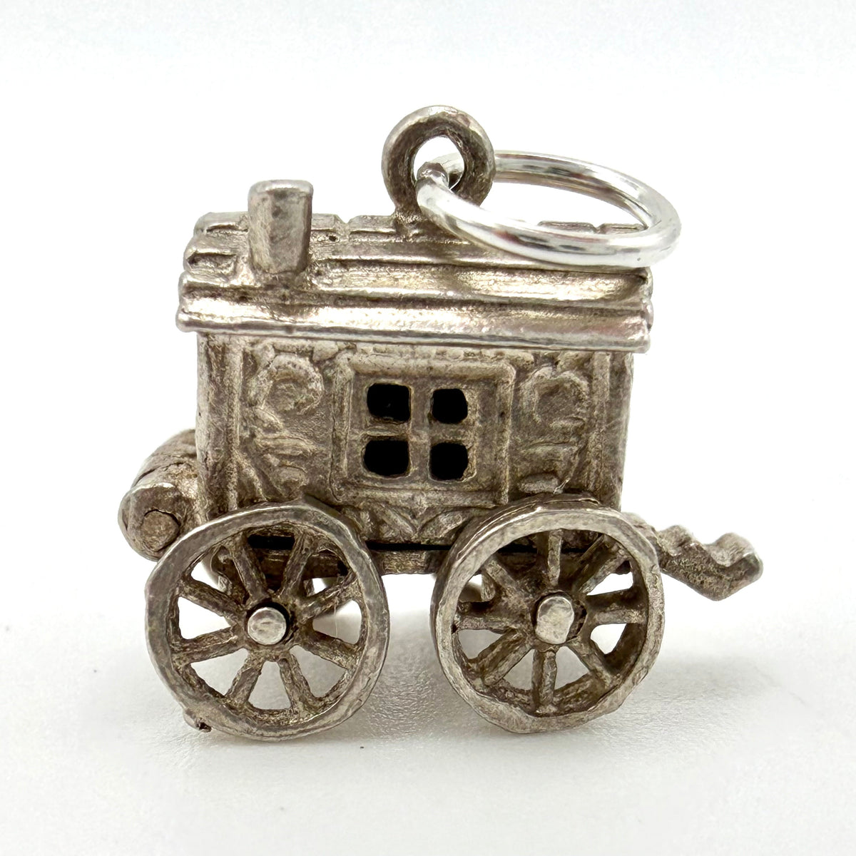 Vintage Sterling Silver Travellers Caravan Charm