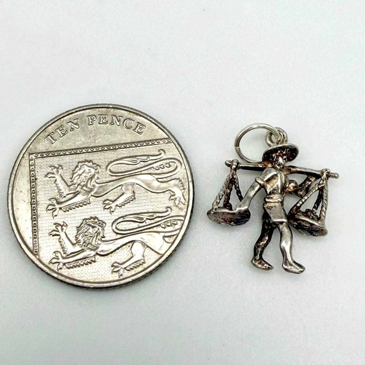 Vintage 925 Sterling Silver Oriental Water Carrier Charm