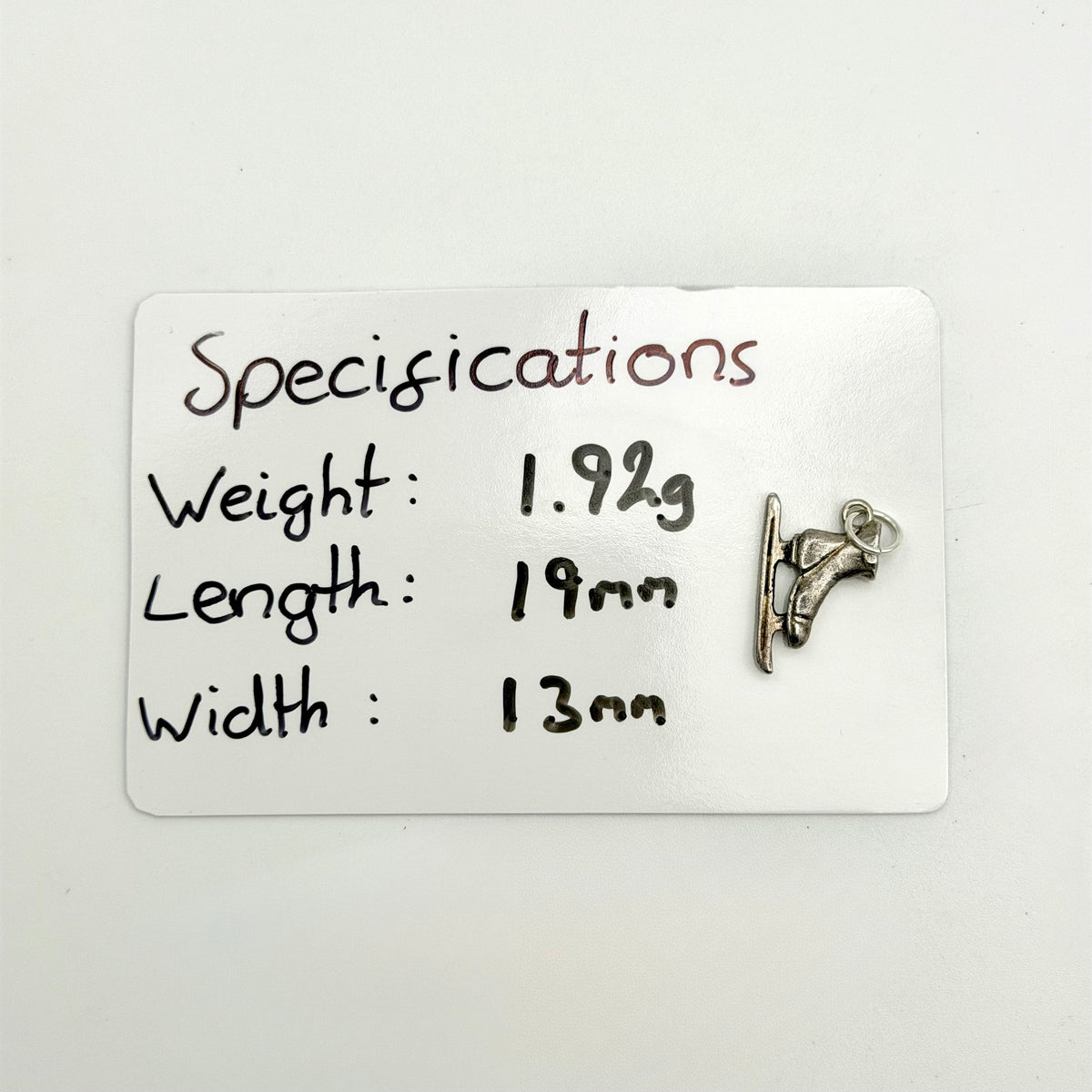 Vintage 925 Sterling Silver Ice Skate Charm