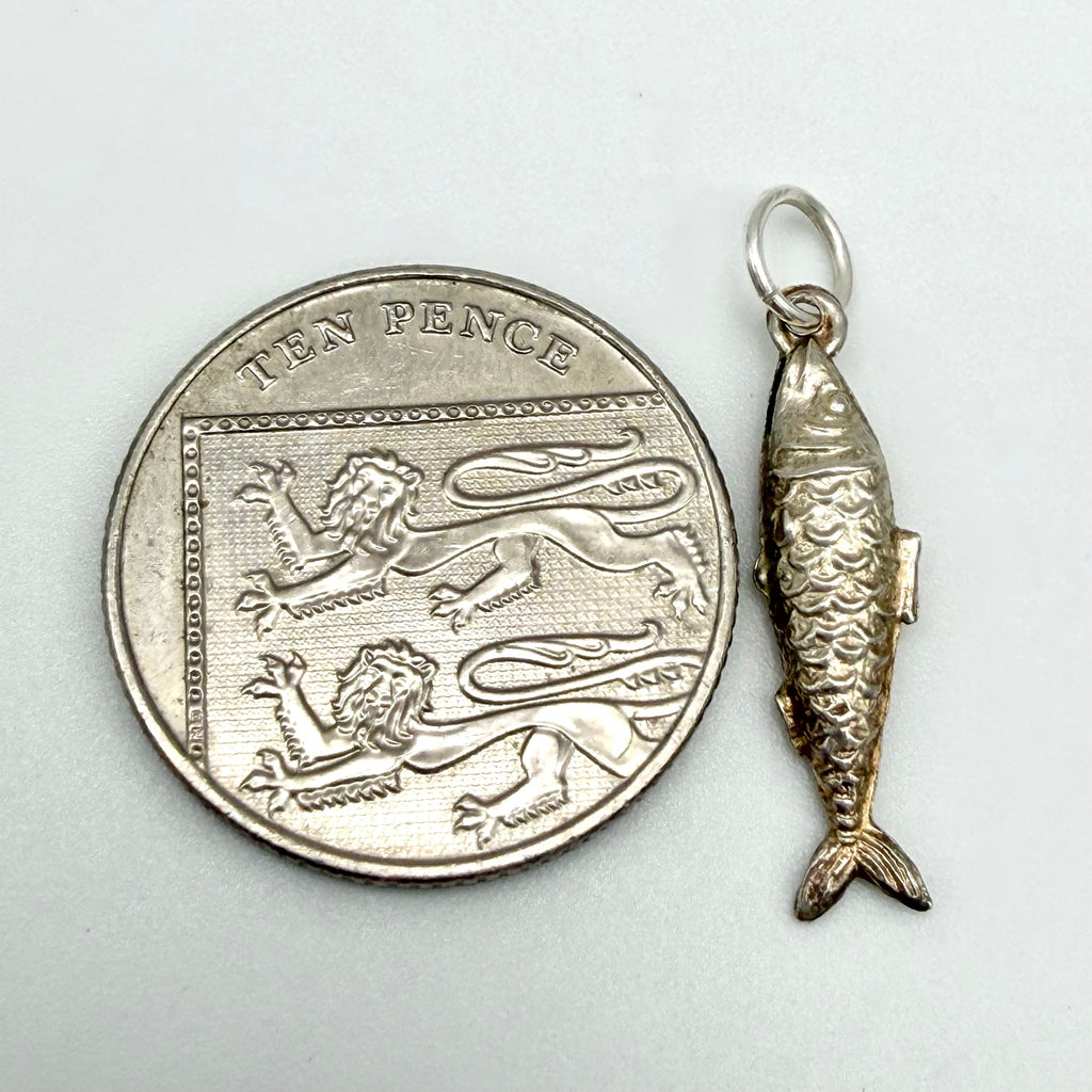 Vintage 925 Sterling Silver Fish Charm