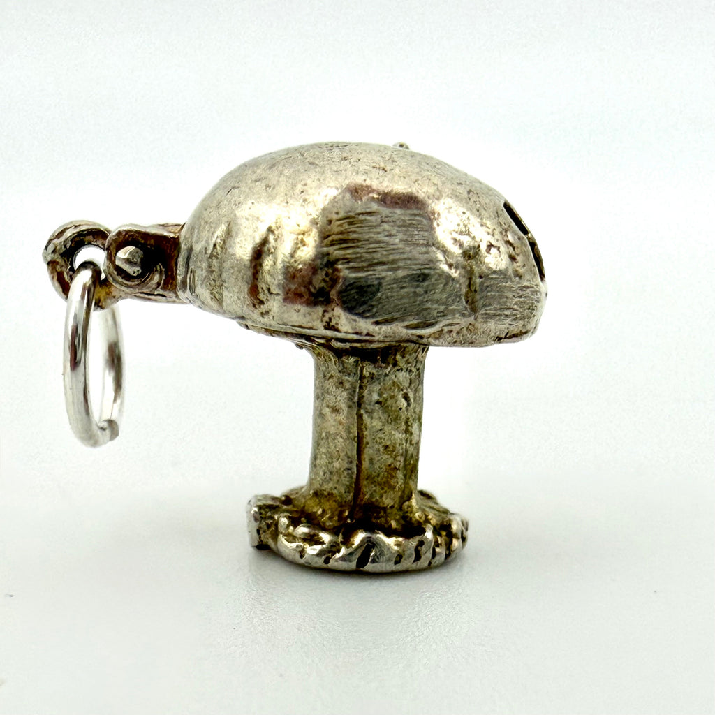 Vintage Sterling Silver mushroom house Charm