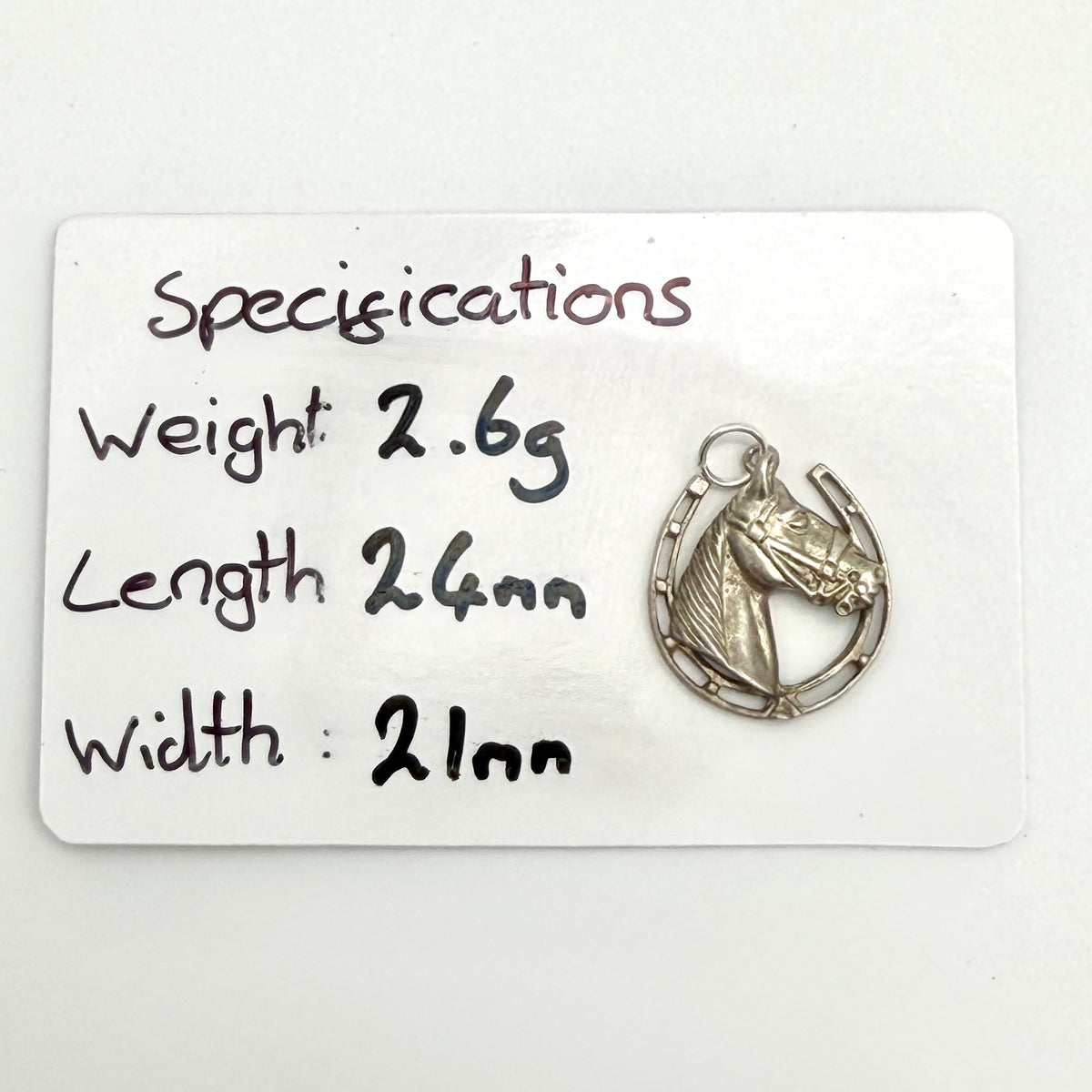 Vintage Sterling Silver Horse Head Horseshoe Charm