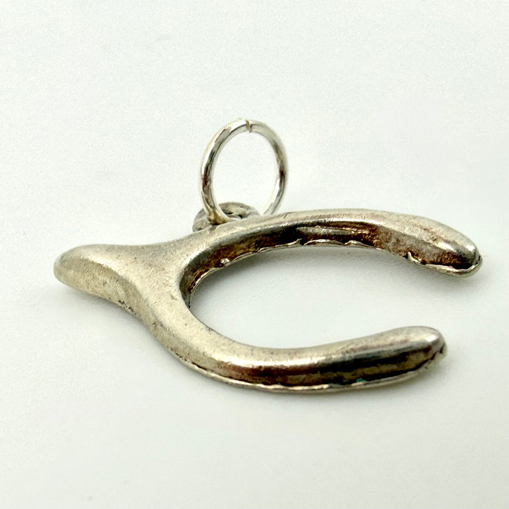 Vintage Sterling Silver Wishbone Charm