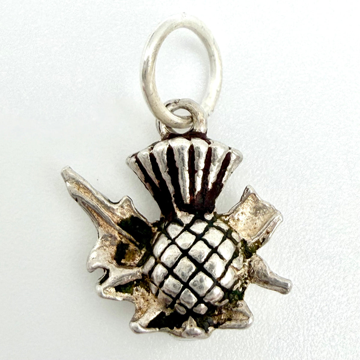 Vintage 925 Sterling Silver Scottish Thistle Charm