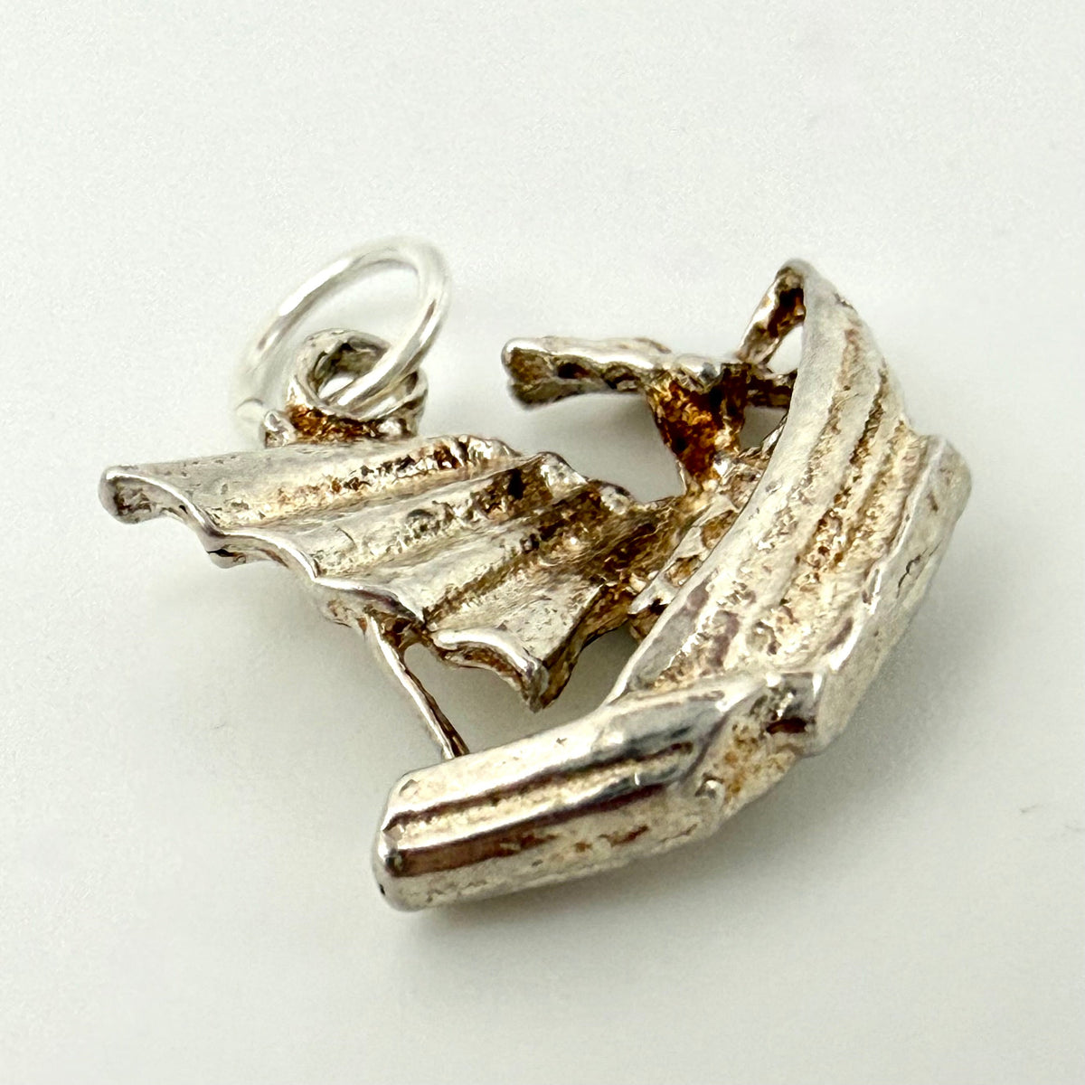 Vintage Sterling Silver Chinese Junk Sailing Boat Charm