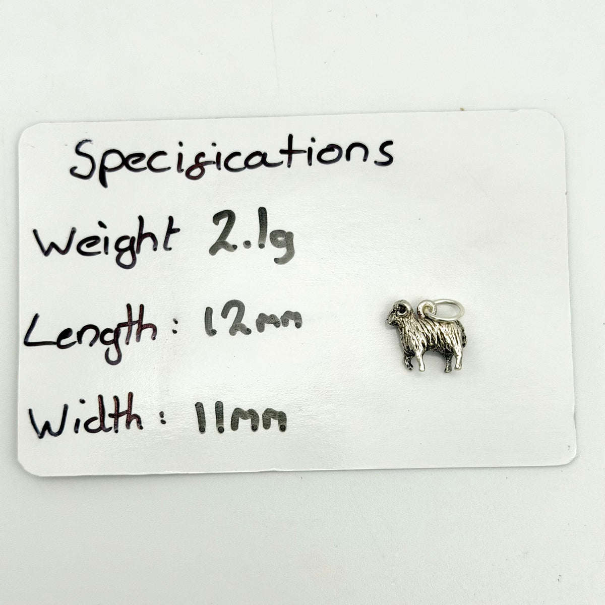 Vintage Sterling Silver Ram Sheep Charm