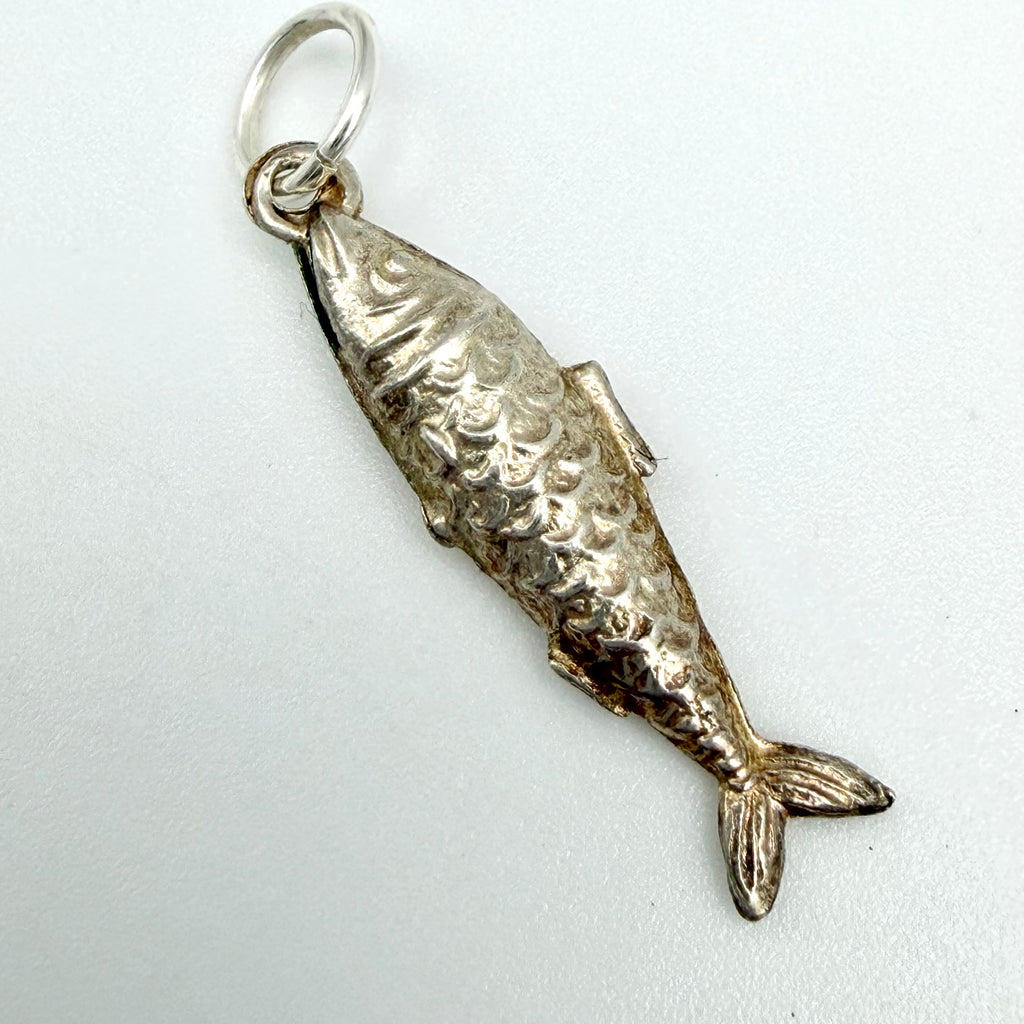 Vintage 925 Sterling Silver Fish Charm