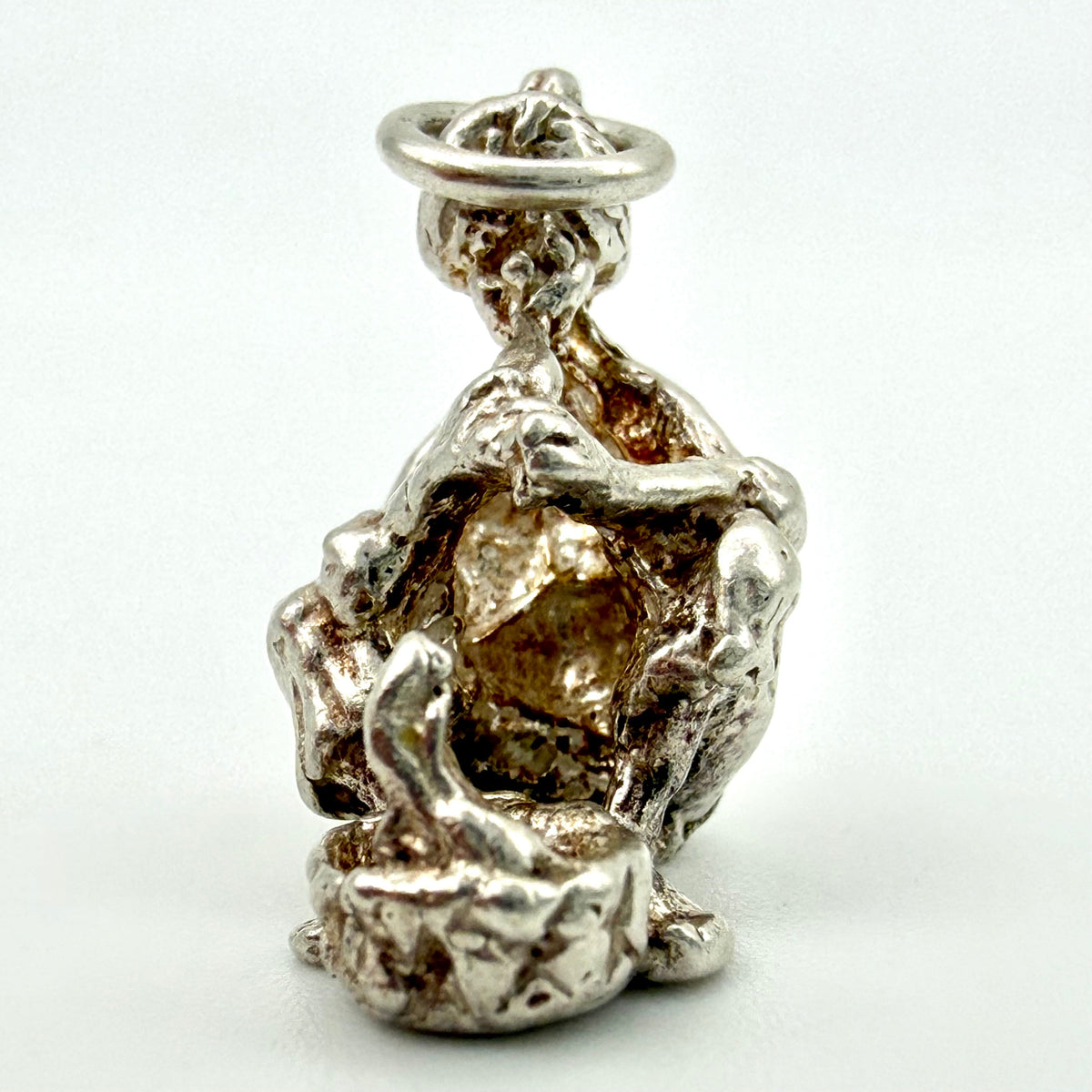Vintage 925 Sterling Silver Snake Charmer Charm - Pats Silver