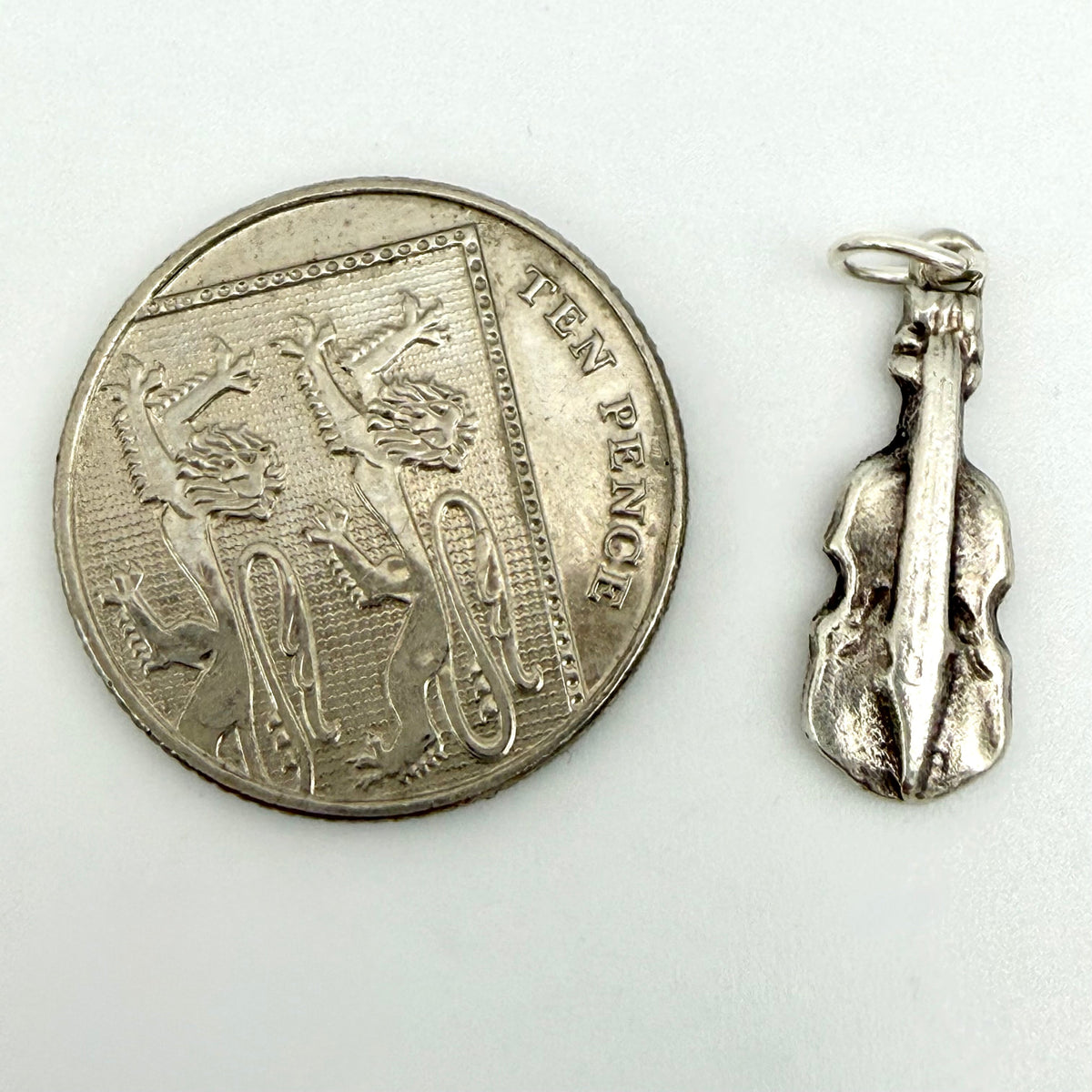Vintage Sterling Silver Cello Charm