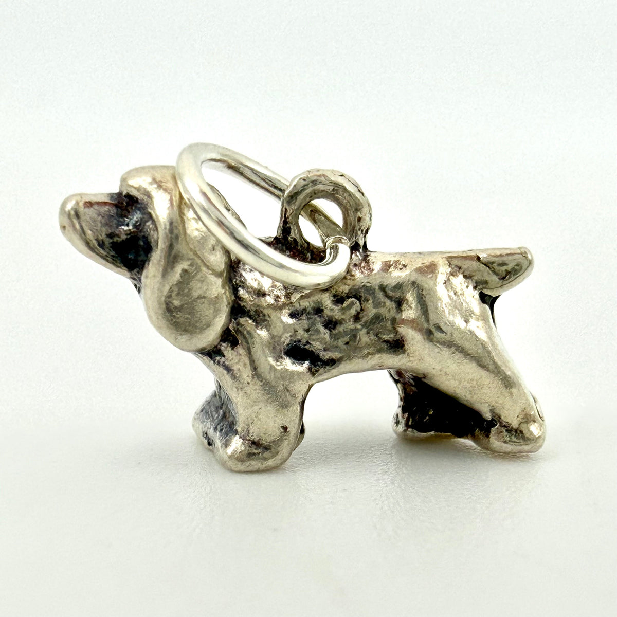 Vintage Sterling Silver Spaniel Dog Charm