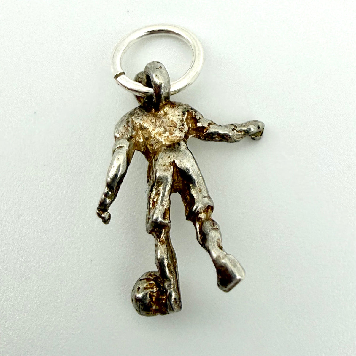 Vintage Sterling Silver Footballer Charm