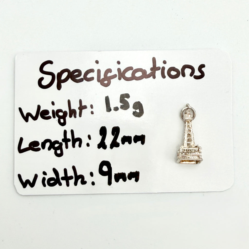 Vintage 925 Sterling Silver Blackpool Tower Charm - Pats Silver